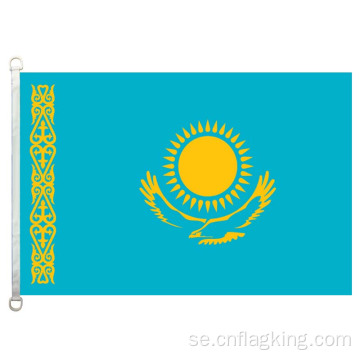 Kazakstans flagga 90 * 150 cm 100% polyster